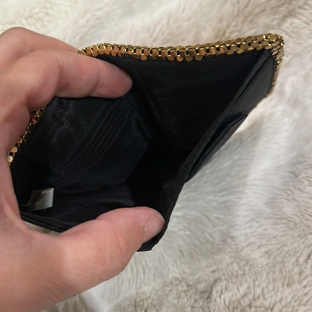 Whiting & Davis VINTAGE Gold Mesh Folded Wallet